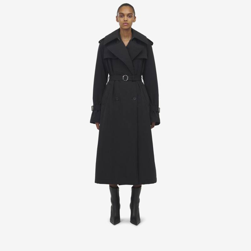 ALEXANDER MCQUEEN - Double-breasted Trench Coat - Item 808007QFAA